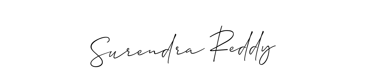 Make a beautiful signature design for name Surendra Reddy. With this signature (Allison_Script) style, you can create a handwritten signature for free. Surendra Reddy signature style 2 images and pictures png
