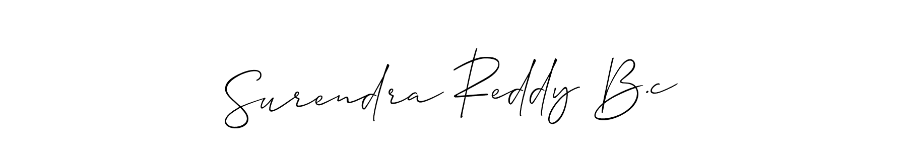 Design your own signature with our free online signature maker. With this signature software, you can create a handwritten (Allison_Script) signature for name Surendra Reddy B.c. Surendra Reddy B.c signature style 2 images and pictures png