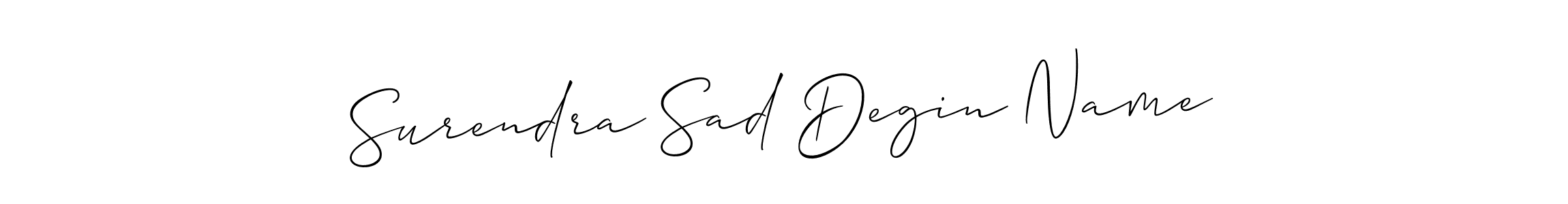 How to make Surendra Sad Degin Name name signature. Use Allison_Script style for creating short signs online. This is the latest handwritten sign. Surendra Sad Degin Name signature style 2 images and pictures png