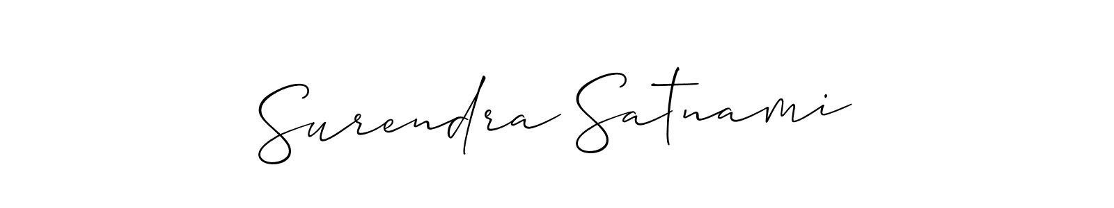 Best and Professional Signature Style for Surendra Satnami. Allison_Script Best Signature Style Collection. Surendra Satnami signature style 2 images and pictures png
