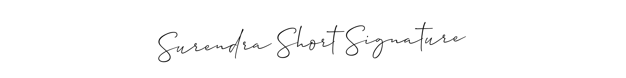 It looks lik you need a new signature style for name Surendra Short Signature. Design unique handwritten (Allison_Script) signature with our free signature maker in just a few clicks. Surendra Short Signature signature style 2 images and pictures png