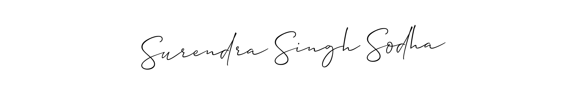 Similarly Allison_Script is the best handwritten signature design. Signature creator online .You can use it as an online autograph creator for name Surendra Singh Sodha. Surendra Singh Sodha signature style 2 images and pictures png