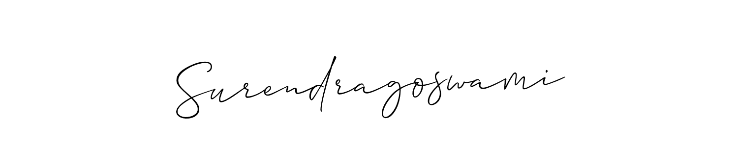 Also we have Surendragoswami name is the best signature style. Create professional handwritten signature collection using Allison_Script autograph style. Surendragoswami signature style 2 images and pictures png
