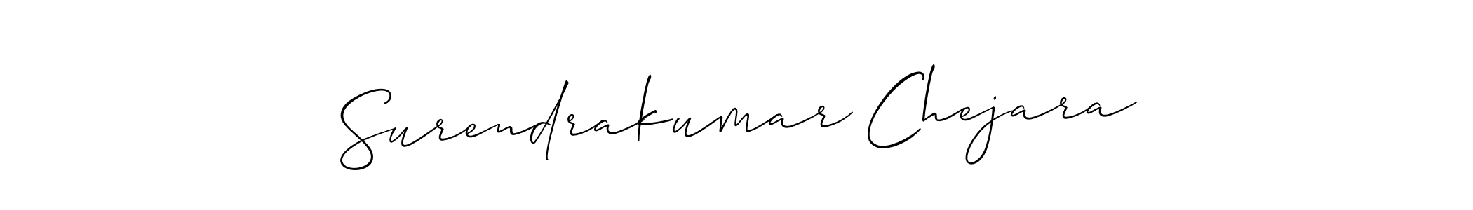 How to make Surendrakumar Chejara name signature. Use Allison_Script style for creating short signs online. This is the latest handwritten sign. Surendrakumar Chejara signature style 2 images and pictures png