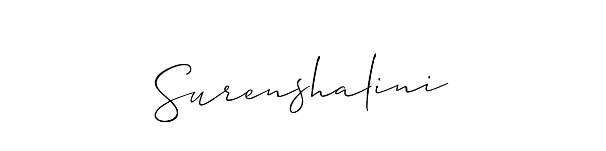 It looks lik you need a new signature style for name Surenshalini. Design unique handwritten (Allison_Script) signature with our free signature maker in just a few clicks. Surenshalini signature style 2 images and pictures png