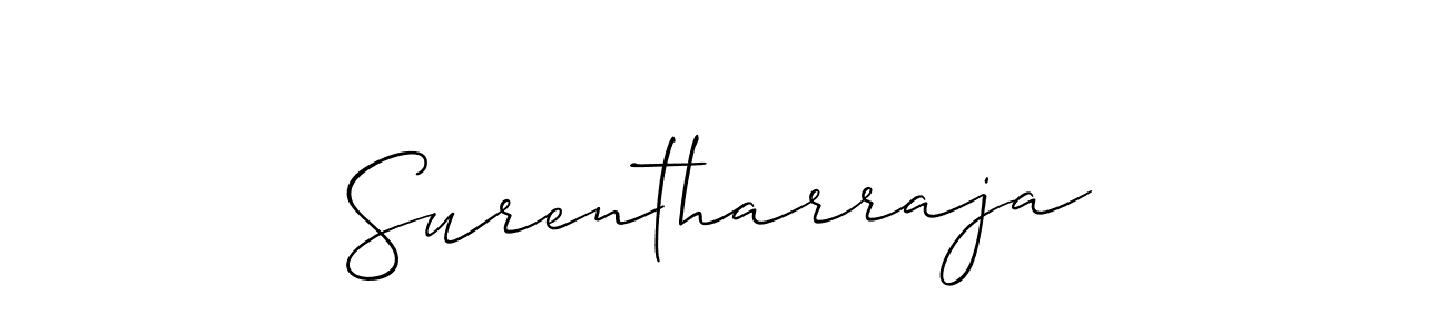 Use a signature maker to create a handwritten signature online. With this signature software, you can design (Allison_Script) your own signature for name Surentharraja. Surentharraja signature style 2 images and pictures png