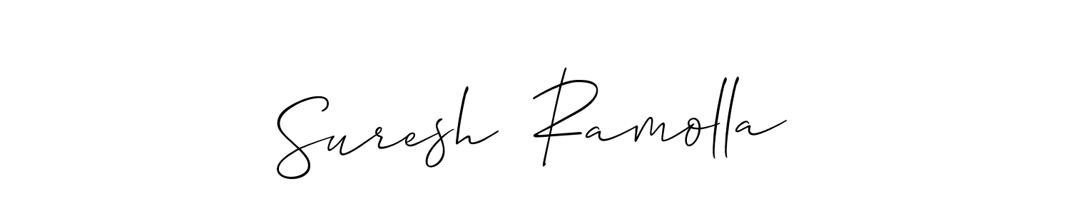 Suresh  Ramolla stylish signature style. Best Handwritten Sign (Allison_Script) for my name. Handwritten Signature Collection Ideas for my name Suresh  Ramolla. Suresh  Ramolla signature style 2 images and pictures png