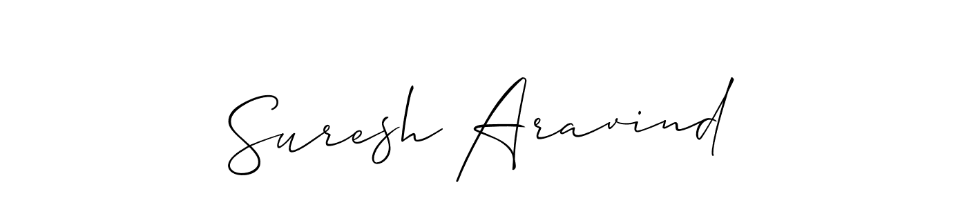 Also we have Suresh Aravind name is the best signature style. Create professional handwritten signature collection using Allison_Script autograph style. Suresh Aravind signature style 2 images and pictures png