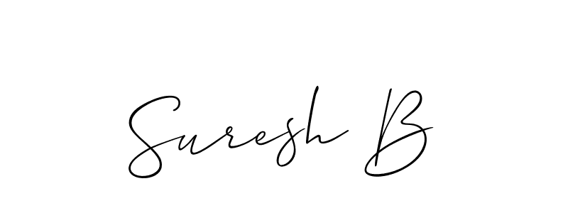 Allison_Script is a professional signature style that is perfect for those who want to add a touch of class to their signature. It is also a great choice for those who want to make their signature more unique. Get Suresh B name to fancy signature for free. Suresh B signature style 2 images and pictures png