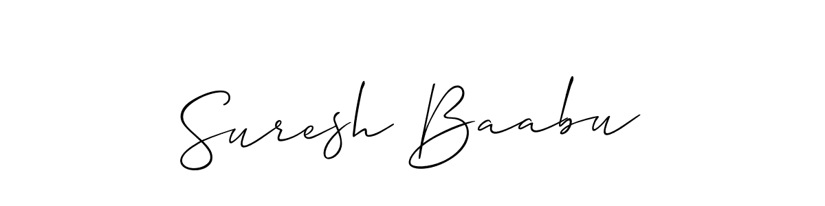 Also we have Suresh Baabu name is the best signature style. Create professional handwritten signature collection using Allison_Script autograph style. Suresh Baabu signature style 2 images and pictures png