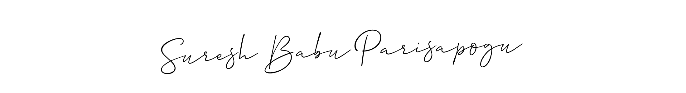 Use a signature maker to create a handwritten signature online. With this signature software, you can design (Allison_Script) your own signature for name Suresh Babu Parisapogu. Suresh Babu Parisapogu signature style 2 images and pictures png