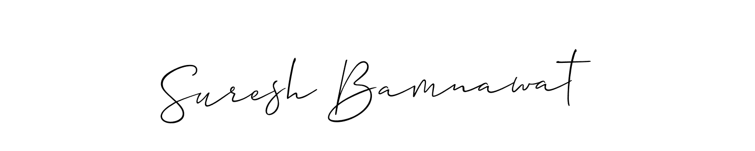 This is the best signature style for the Suresh Bamnawat name. Also you like these signature font (Allison_Script). Mix name signature. Suresh Bamnawat signature style 2 images and pictures png