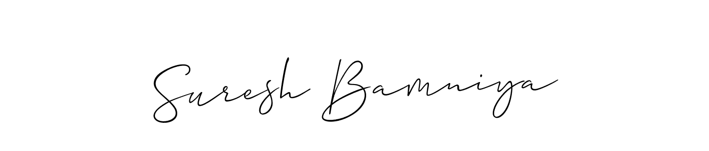 How to Draw Suresh Bamniya signature style? Allison_Script is a latest design signature styles for name Suresh Bamniya. Suresh Bamniya signature style 2 images and pictures png