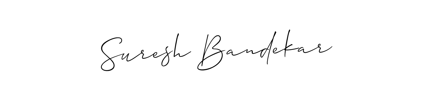 Allison_Script is a professional signature style that is perfect for those who want to add a touch of class to their signature. It is also a great choice for those who want to make their signature more unique. Get Suresh Bandekar name to fancy signature for free. Suresh Bandekar signature style 2 images and pictures png