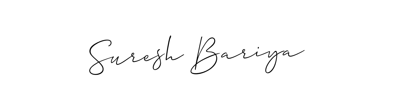 It looks lik you need a new signature style for name Suresh Bariya. Design unique handwritten (Allison_Script) signature with our free signature maker in just a few clicks. Suresh Bariya signature style 2 images and pictures png