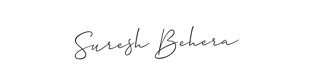 The best way (Allison_Script) to make a short signature is to pick only two or three words in your name. The name Suresh Behera include a total of six letters. For converting this name. Suresh Behera signature style 2 images and pictures png