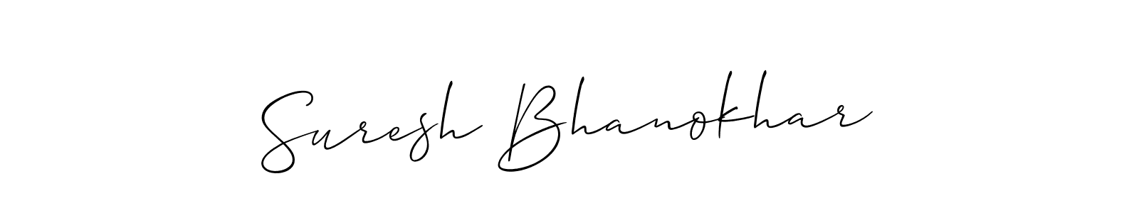 Similarly Allison_Script is the best handwritten signature design. Signature creator online .You can use it as an online autograph creator for name Suresh Bhanokhar. Suresh Bhanokhar signature style 2 images and pictures png