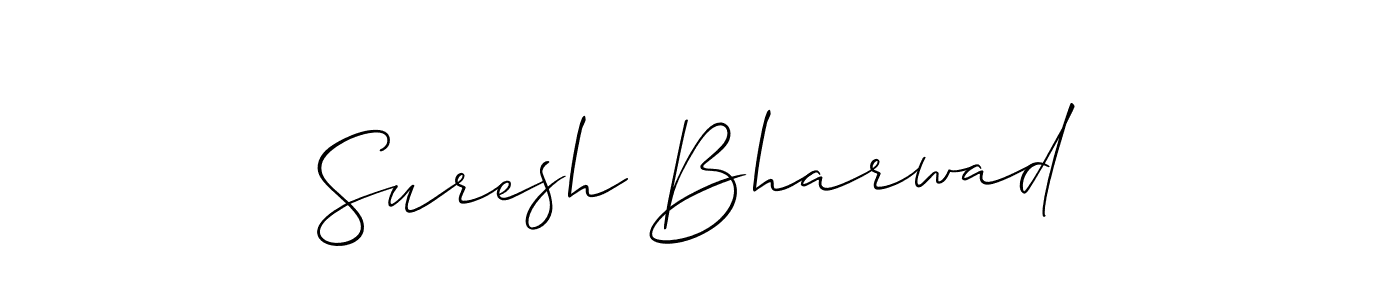 How to Draw Suresh Bharwad signature style? Allison_Script is a latest design signature styles for name Suresh Bharwad. Suresh Bharwad signature style 2 images and pictures png