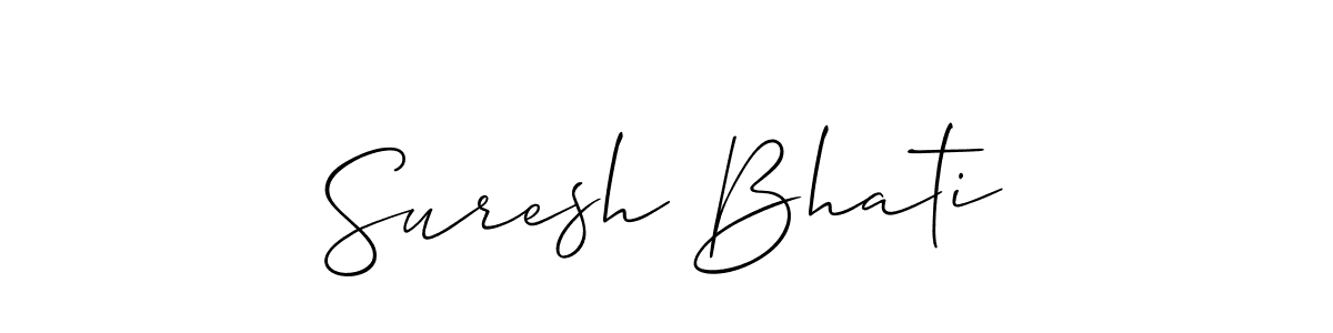 Also we have Suresh Bhati name is the best signature style. Create professional handwritten signature collection using Allison_Script autograph style. Suresh Bhati signature style 2 images and pictures png