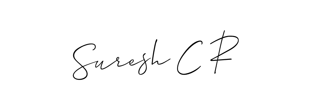 Allison_Script is a professional signature style that is perfect for those who want to add a touch of class to their signature. It is also a great choice for those who want to make their signature more unique. Get Suresh C R name to fancy signature for free. Suresh C R signature style 2 images and pictures png