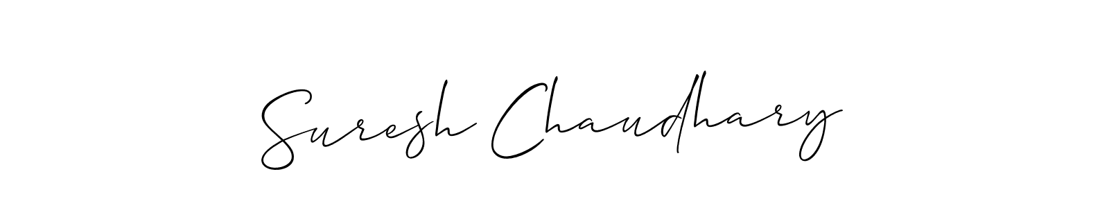 Design your own signature with our free online signature maker. With this signature software, you can create a handwritten (Allison_Script) signature for name Suresh Chaudhary. Suresh Chaudhary signature style 2 images and pictures png
