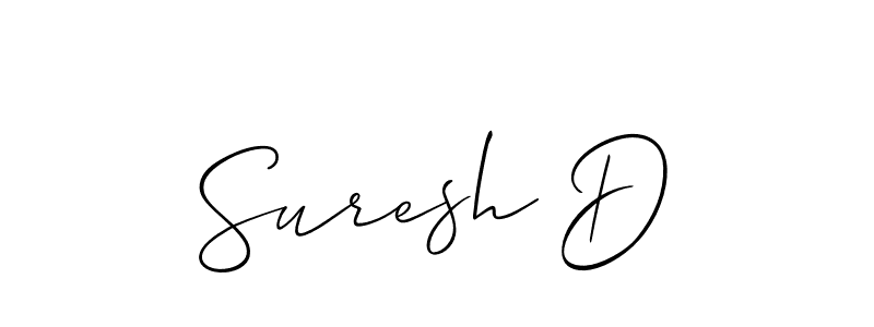 Create a beautiful signature design for name Suresh D. With this signature (Allison_Script) fonts, you can make a handwritten signature for free. Suresh D signature style 2 images and pictures png