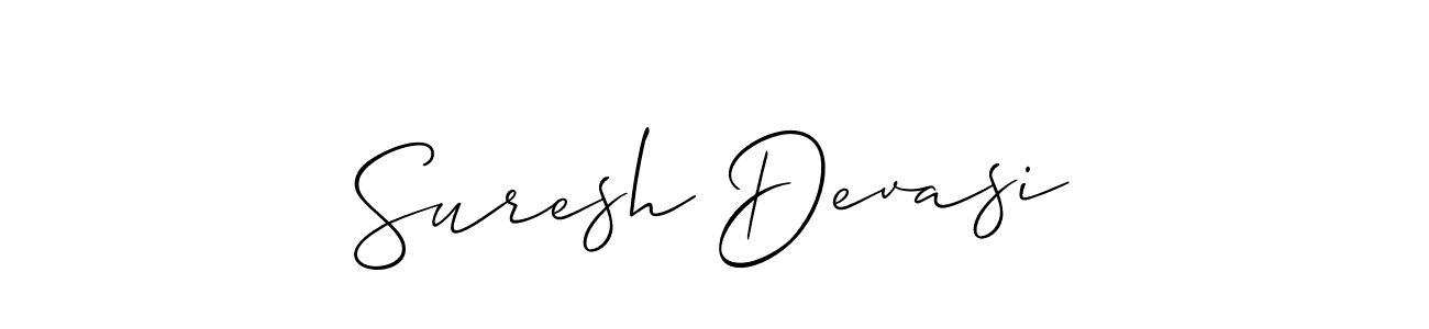 It looks lik you need a new signature style for name Suresh Devasi. Design unique handwritten (Allison_Script) signature with our free signature maker in just a few clicks. Suresh Devasi signature style 2 images and pictures png