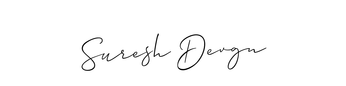 Design your own signature with our free online signature maker. With this signature software, you can create a handwritten (Allison_Script) signature for name Suresh Devgn. Suresh Devgn signature style 2 images and pictures png