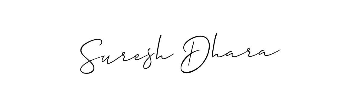 Allison_Script is a professional signature style that is perfect for those who want to add a touch of class to their signature. It is also a great choice for those who want to make their signature more unique. Get Suresh Dhara name to fancy signature for free. Suresh Dhara signature style 2 images and pictures png