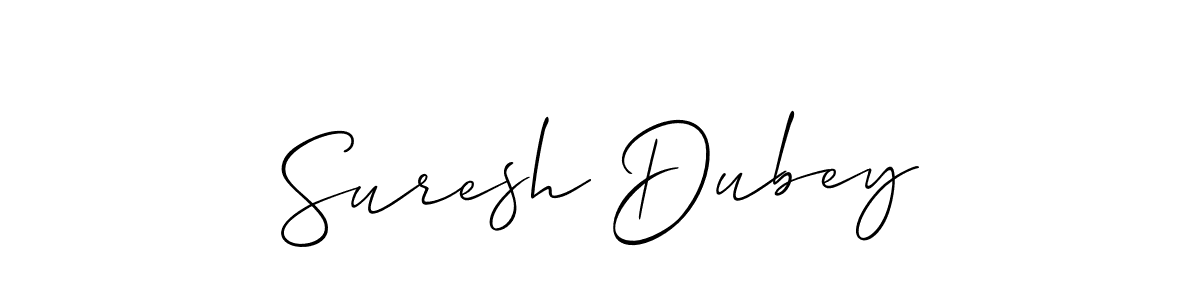 How to make Suresh Dubey name signature. Use Allison_Script style for creating short signs online. This is the latest handwritten sign. Suresh Dubey signature style 2 images and pictures png