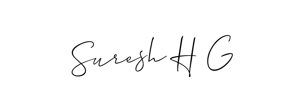 Also we have Suresh H G name is the best signature style. Create professional handwritten signature collection using Allison_Script autograph style. Suresh H G signature style 2 images and pictures png