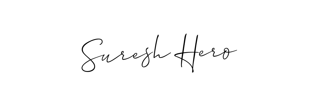 You should practise on your own different ways (Allison_Script) to write your name (Suresh Hero) in signature. don't let someone else do it for you. Suresh Hero signature style 2 images and pictures png