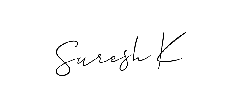 Suresh K stylish signature style. Best Handwritten Sign (Allison_Script) for my name. Handwritten Signature Collection Ideas for my name Suresh K. Suresh K signature style 2 images and pictures png