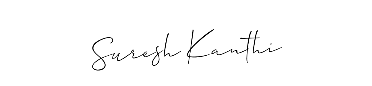 Suresh Kanthi stylish signature style. Best Handwritten Sign (Allison_Script) for my name. Handwritten Signature Collection Ideas for my name Suresh Kanthi. Suresh Kanthi signature style 2 images and pictures png