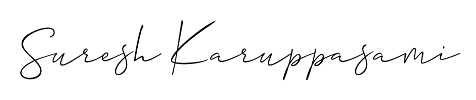 Looking for an artistic signature for Suresh Karuppasami? The Allison_Script calligraphy style gives a sophisticated flow suitable for business cards and emails. Suresh Karuppasami signature style 2 images and pictures png