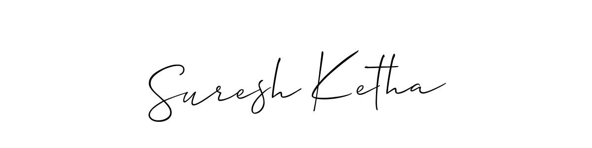How to Draw Suresh Ketha signature style? Allison_Script is a latest design signature styles for name Suresh Ketha. Suresh Ketha signature style 2 images and pictures png