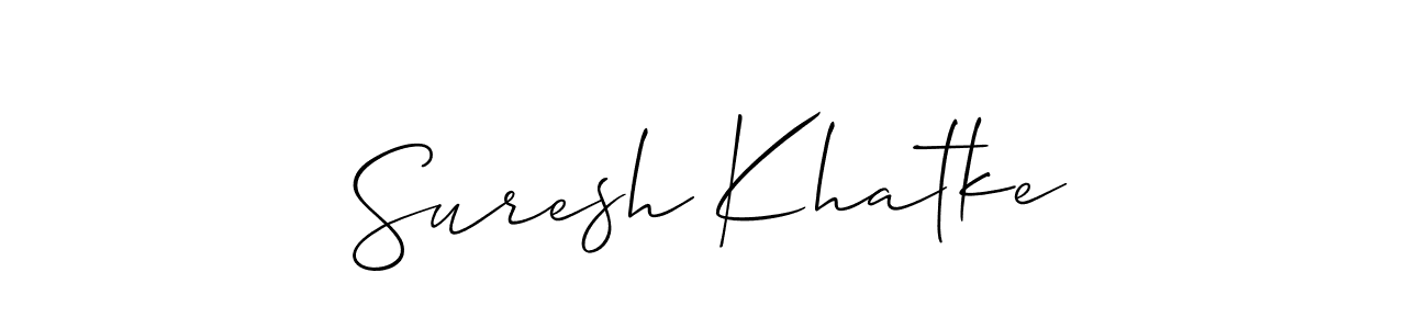 How to Draw Suresh Khatke signature style? Allison_Script is a latest design signature styles for name Suresh Khatke. Suresh Khatke signature style 2 images and pictures png