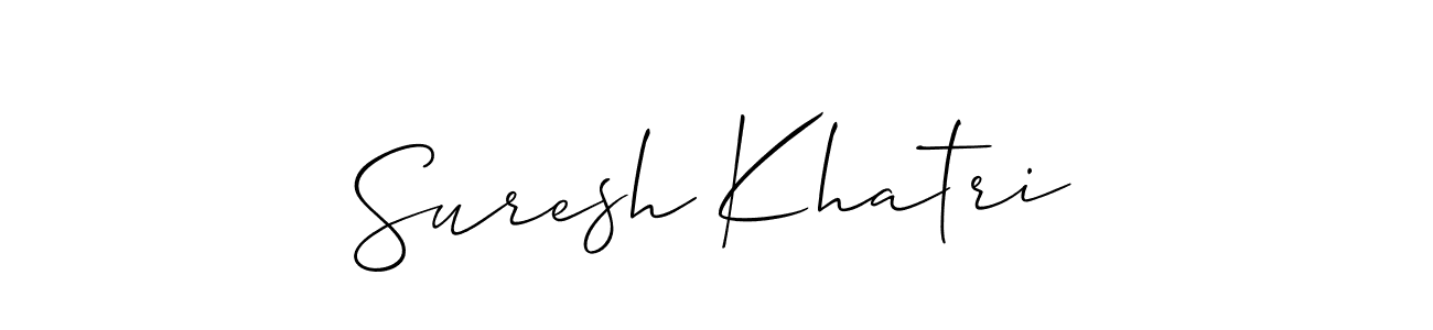 Similarly Allison_Script is the best handwritten signature design. Signature creator online .You can use it as an online autograph creator for name Suresh Khatri. Suresh Khatri signature style 2 images and pictures png