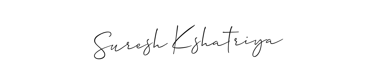 You should practise on your own different ways (Allison_Script) to write your name (Suresh Kshatriya) in signature. don't let someone else do it for you. Suresh Kshatriya signature style 2 images and pictures png
