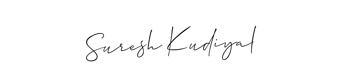 How to make Suresh Kudiyal name signature. Use Allison_Script style for creating short signs online. This is the latest handwritten sign. Suresh Kudiyal signature style 2 images and pictures png