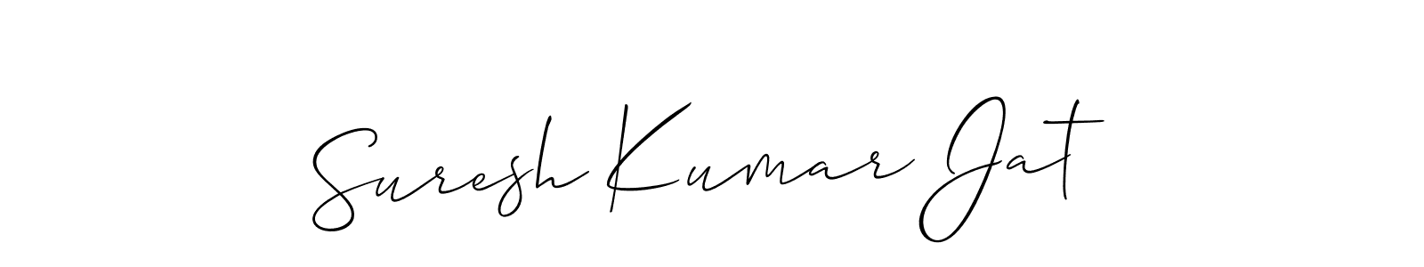 if you are searching for the best signature style for your name Suresh Kumar Jat. so please give up your signature search. here we have designed multiple signature styles  using Allison_Script. Suresh Kumar Jat signature style 2 images and pictures png