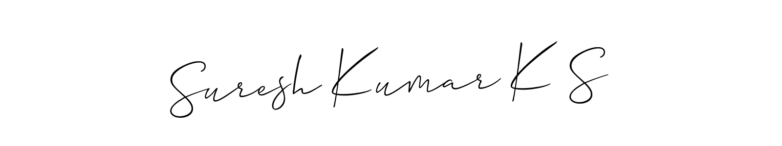 Suresh Kumar K S stylish signature style. Best Handwritten Sign (Allison_Script) for my name. Handwritten Signature Collection Ideas for my name Suresh Kumar K S. Suresh Kumar K S signature style 2 images and pictures png