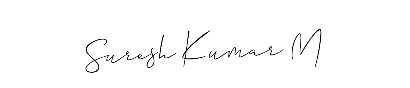 How to Draw Suresh Kumar M signature style? Allison_Script is a latest design signature styles for name Suresh Kumar M. Suresh Kumar M signature style 2 images and pictures png