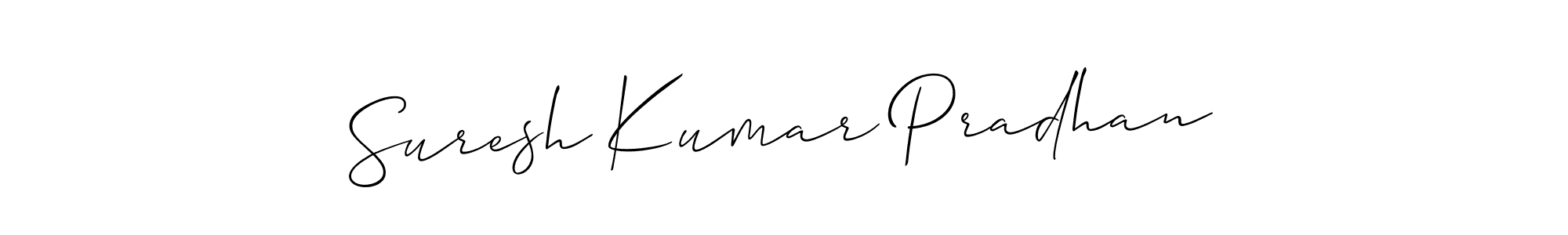 Make a short Suresh Kumar Pradhan signature style. Manage your documents anywhere anytime using Allison_Script. Create and add eSignatures, submit forms, share and send files easily. Suresh Kumar Pradhan signature style 2 images and pictures png