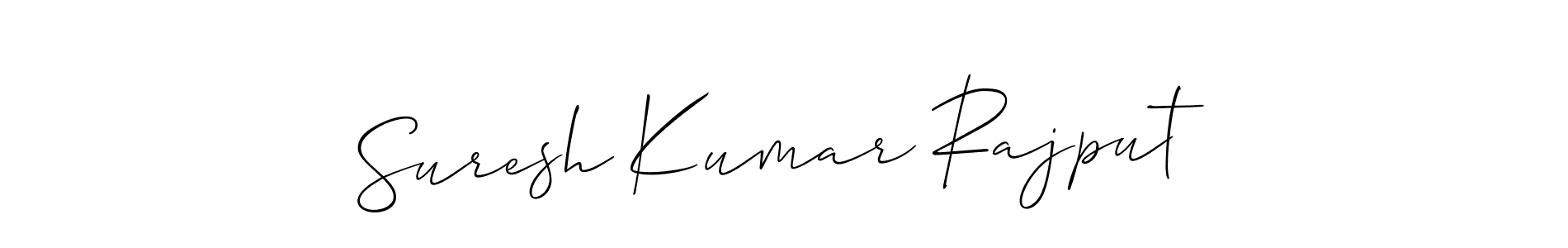 The best way (Allison_Script) to make a short signature is to pick only two or three words in your name. The name Suresh Kumar Rajput include a total of six letters. For converting this name. Suresh Kumar Rajput signature style 2 images and pictures png