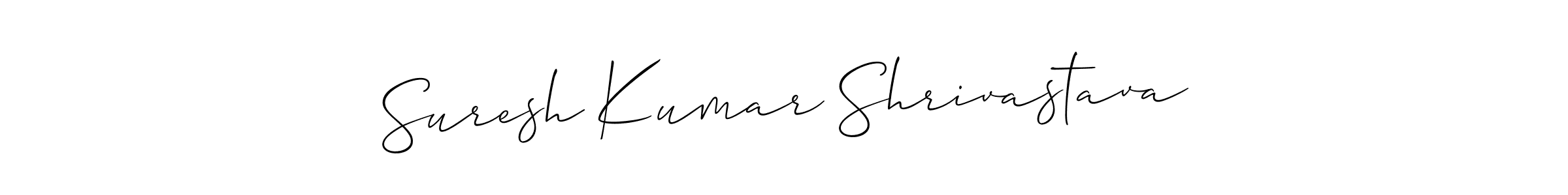 How to make Suresh Kumar Shrivastava name signature. Use Allison_Script style for creating short signs online. This is the latest handwritten sign. Suresh Kumar Shrivastava signature style 2 images and pictures png