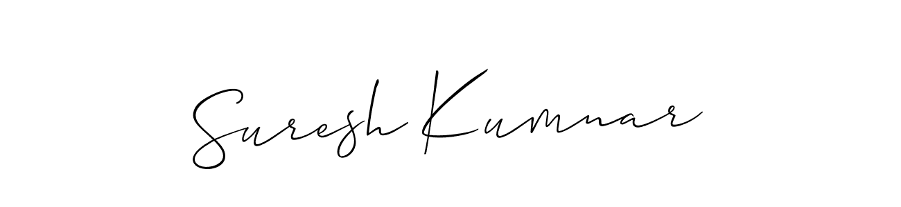 How to make Suresh Kumnar signature? Allison_Script is a professional autograph style. Create handwritten signature for Suresh Kumnar name. Suresh Kumnar signature style 2 images and pictures png