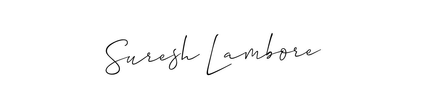 You can use this online signature creator to create a handwritten signature for the name Suresh Lambore. This is the best online autograph maker. Suresh Lambore signature style 2 images and pictures png