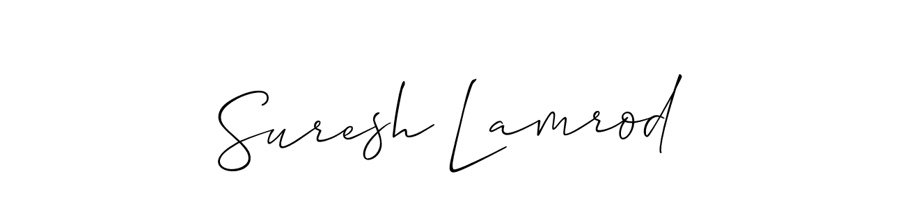 Make a short Suresh Lamrod signature style. Manage your documents anywhere anytime using Allison_Script. Create and add eSignatures, submit forms, share and send files easily. Suresh Lamrod signature style 2 images and pictures png