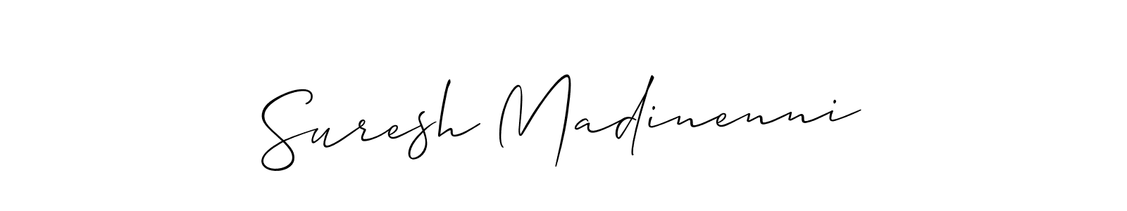 How to make Suresh Madinenni name signature. Use Allison_Script style for creating short signs online. This is the latest handwritten sign. Suresh Madinenni signature style 2 images and pictures png